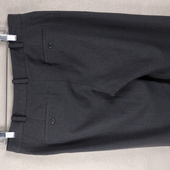 Talbots Signature Gray Mid Rise Flat Front Straight Leg Casual Trouser Pant - Picture 9 of 12
